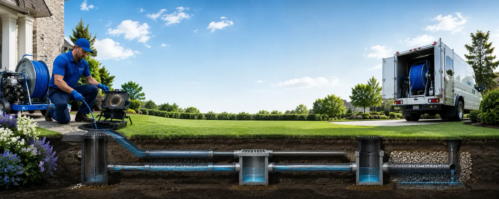 Outdoor drain cleaning information for Newtown, PA